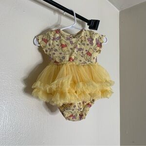 Disney Baby Pooh & Piglet Onesie w Tutu | 3-6 Months